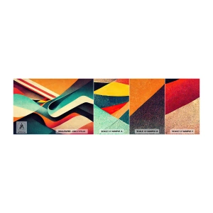 Mostră tapet autocolant Deluxe Sticker - Compoziție intensă - Abstracția, Bucată, Linii - 100x30 cm