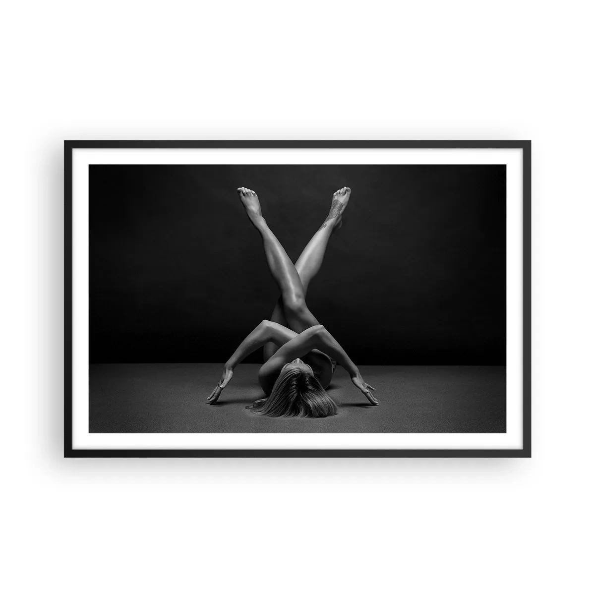 Poster în ramă neagră - Geometria nudității - 91x61 cm