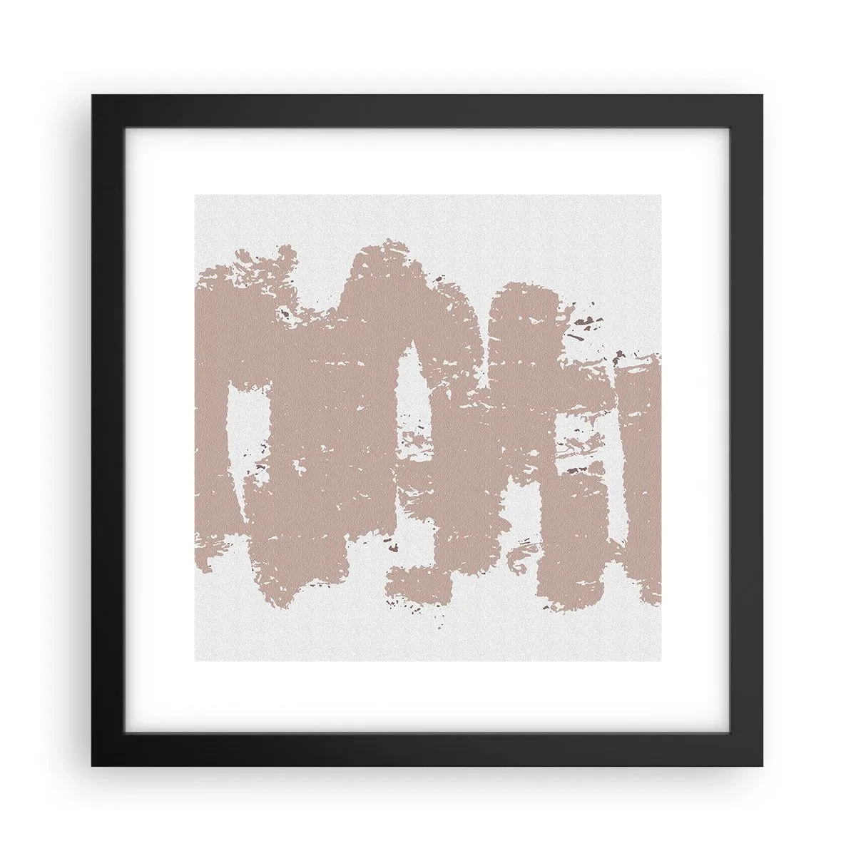 Poster în ramă neagră - Abstracție în roz moale - 30x30 cm
