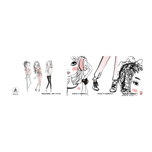 Mostră de Tapet Standard Eco - Hai la distracție - Tineret, Fată, Adolescent - 100x30 cm