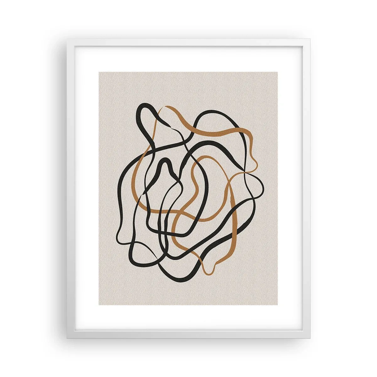 Poster în ramă albă - Totul s-a încurcat - 40x50 cm