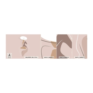 Mostră de Tapet Standard Eco - O doamnă adevărată - Grafică, Femeie, Femeie În pălărie - 100x30 cm