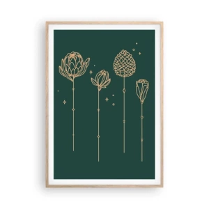 Poster în ramă de stejar deschis - Familia IERBEscu - 70x100 cm