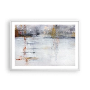 Poster în ramă albă - În spatele cortinei de aer - 70x50 cm