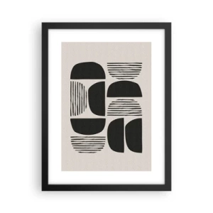 Poster în ramă neagră - Jumătăți necomplete - 30x40 cm