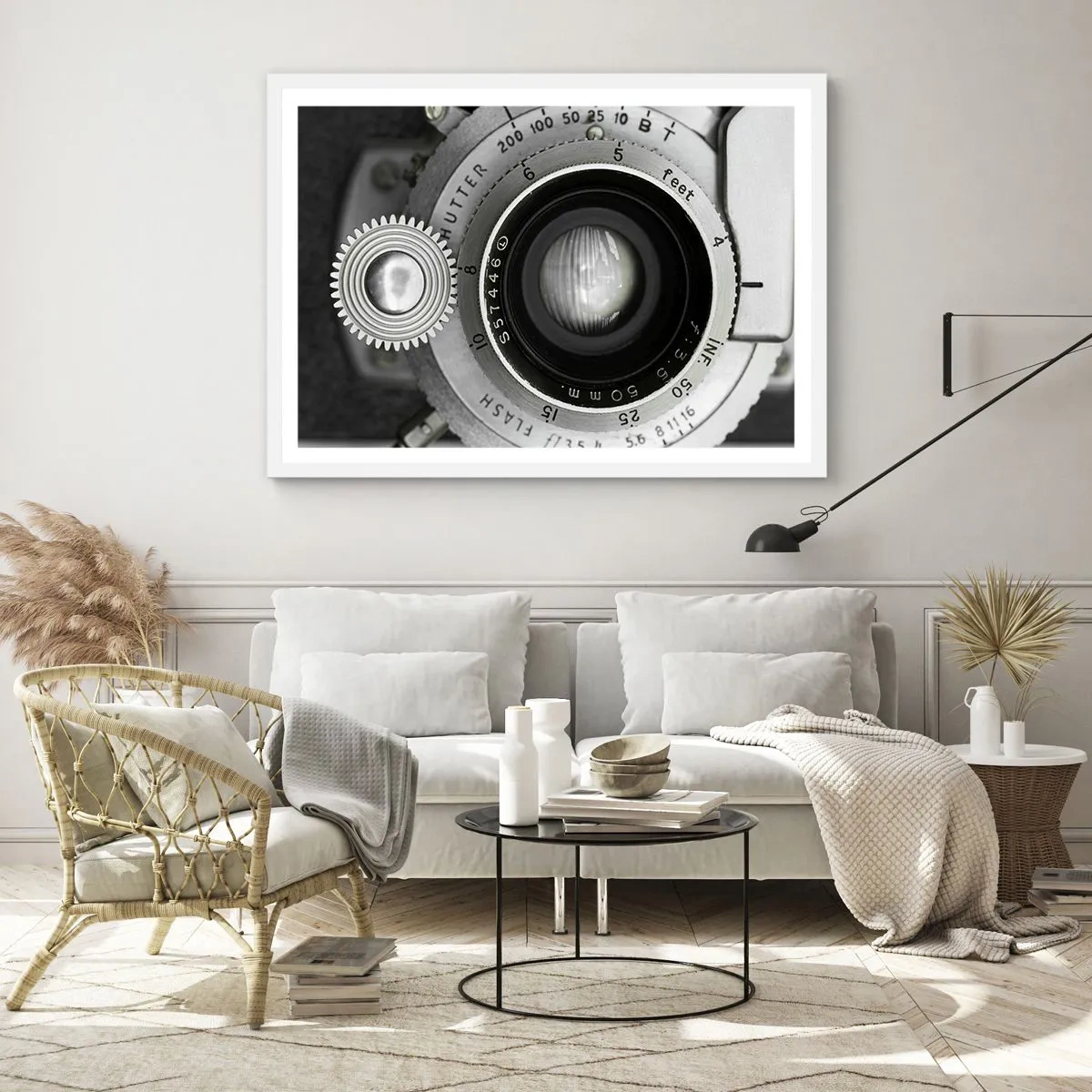 Poster în ramă albă - Povestea de la Hollywood - 50x40 cm