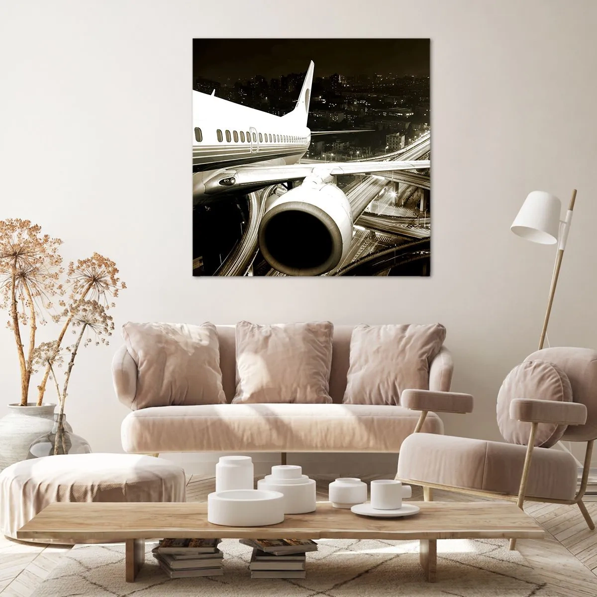 Tablou pe pânză - Zbor în noapte - 50x50 cm