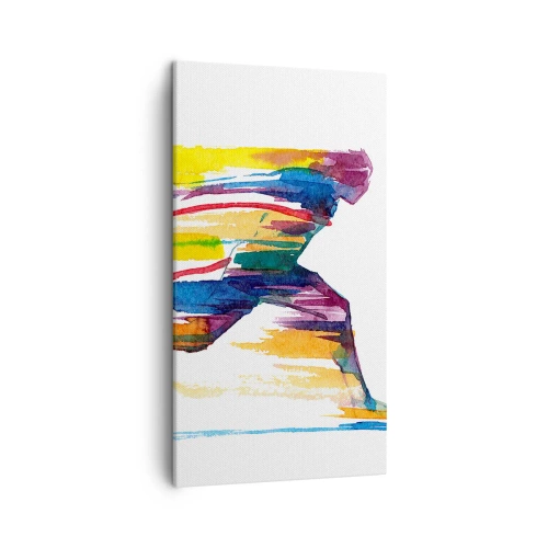 Tablou pe pânză - Alergând peste curcubeu - 45x80 cm