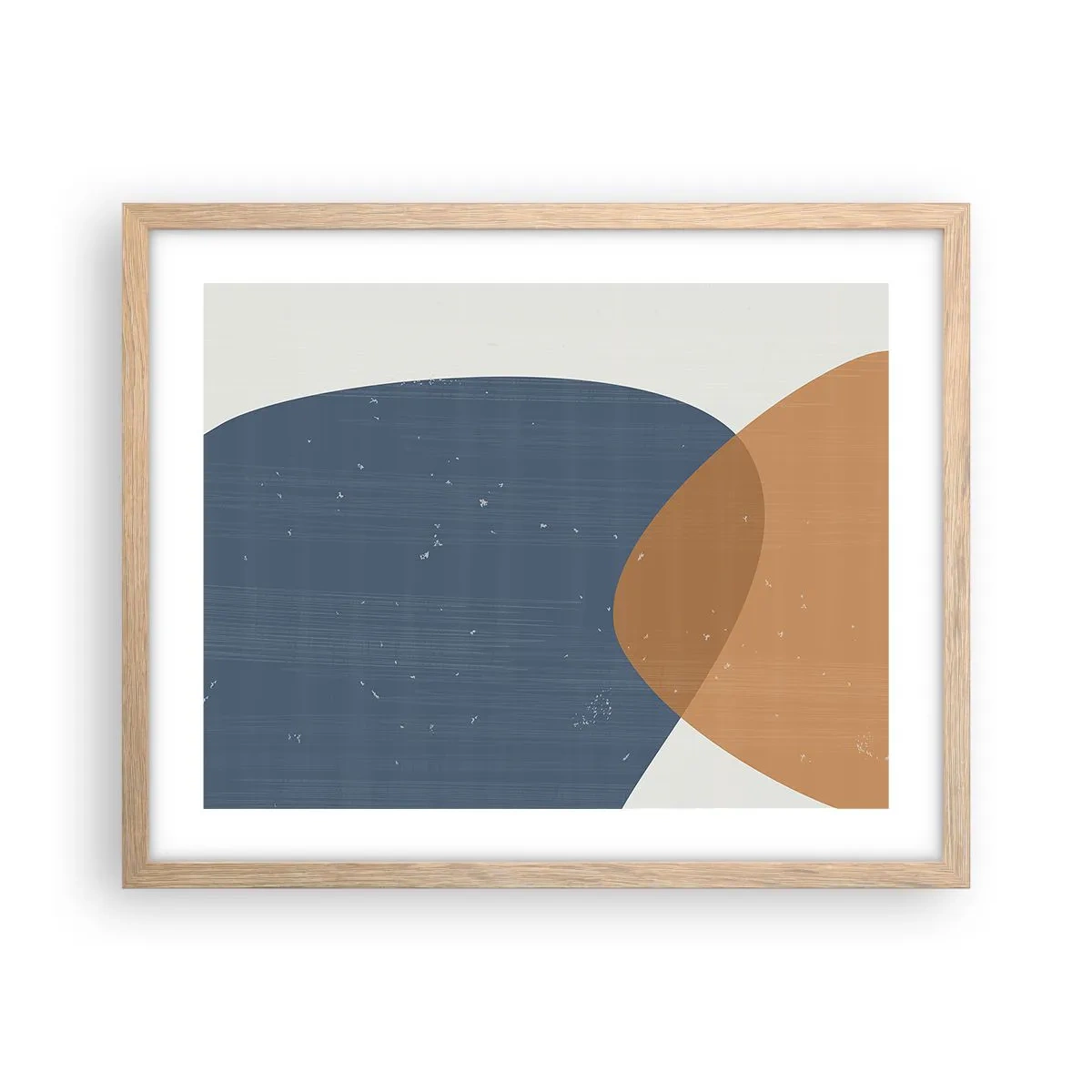 Poster în ramă de stejar deschis - Ovale și influențe - 50x40 cm