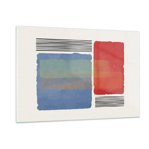 Tablou pe sticlă - Spiritul și litera geometriei - 120x80 cm