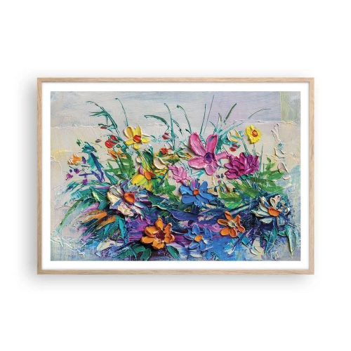 Poster în ramă de stejar deschis - Nu este deloc o natură moartă - 100x70 cm