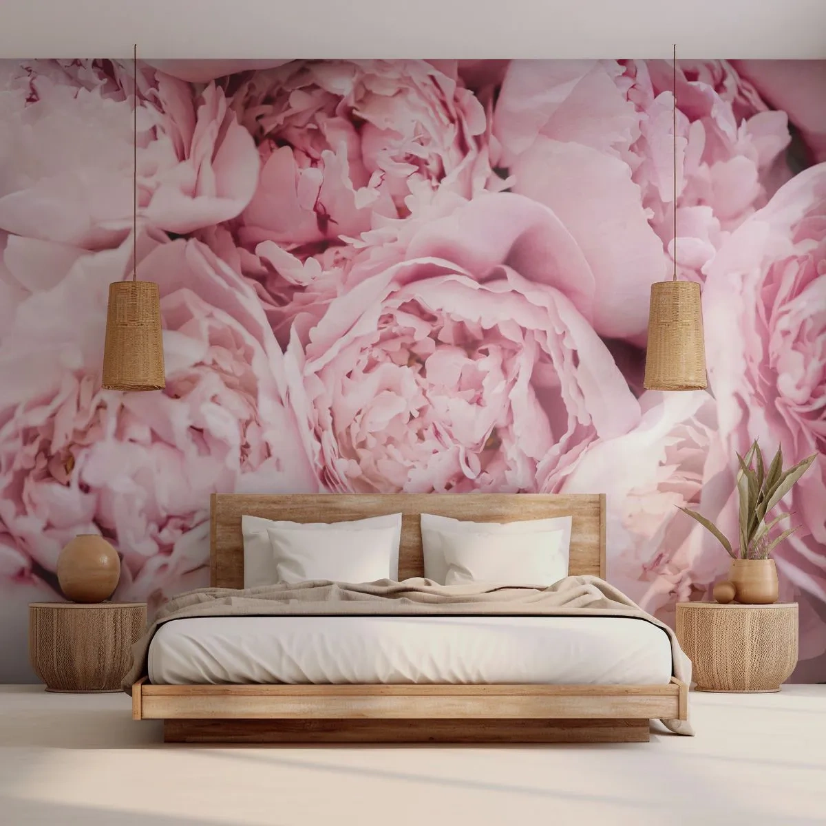 Tapet Premium Sand - Îmbrățișate și parfumate - Bujor, Flori, Buchet de flori - 350x256 cm
