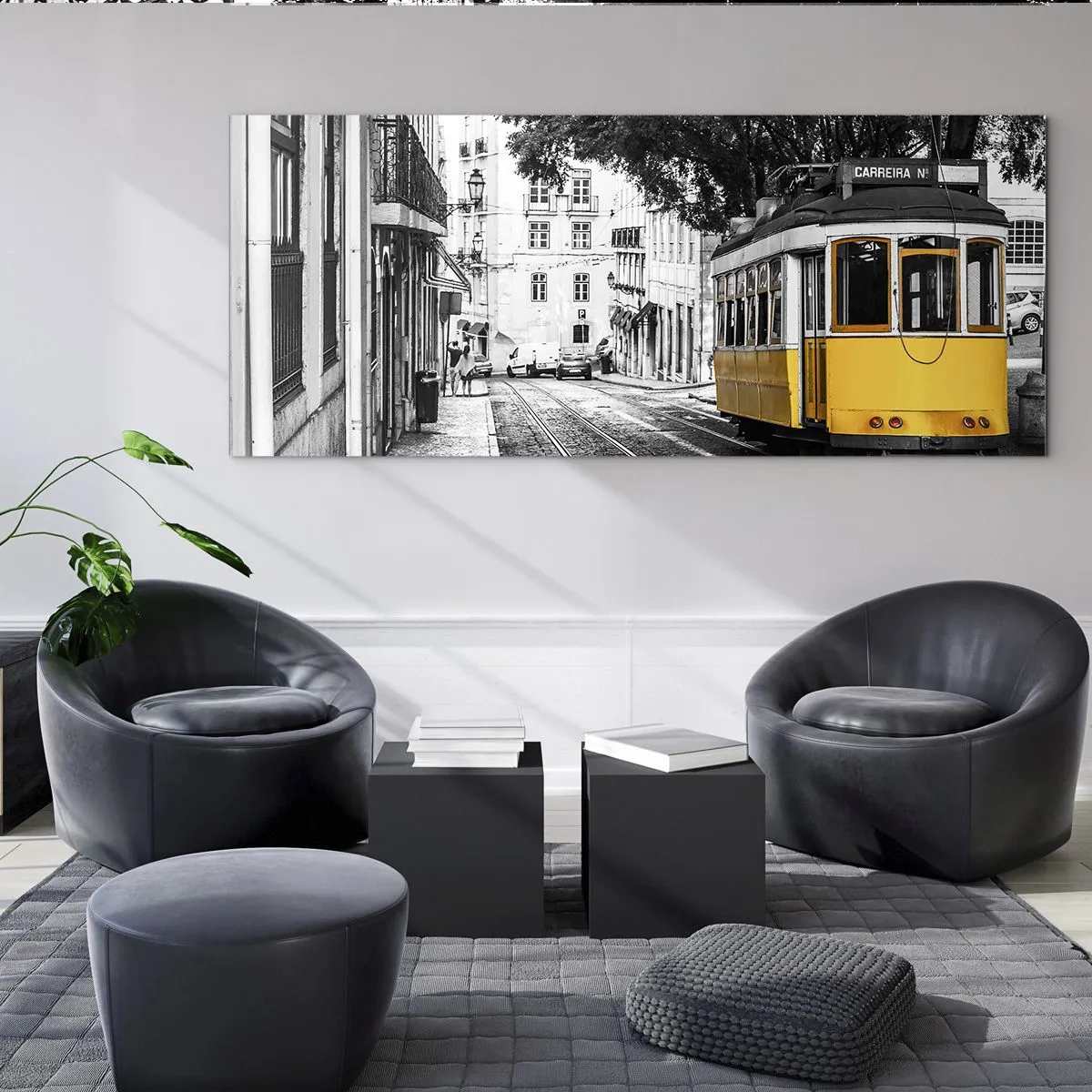 Tablou pe sticlă - Sună fado în fundal - 120x50 cm