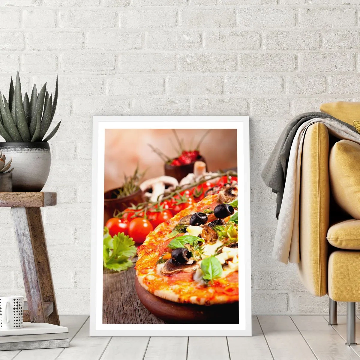 Poster în ramă albă - Din ingredient teluric - 50x70 cm