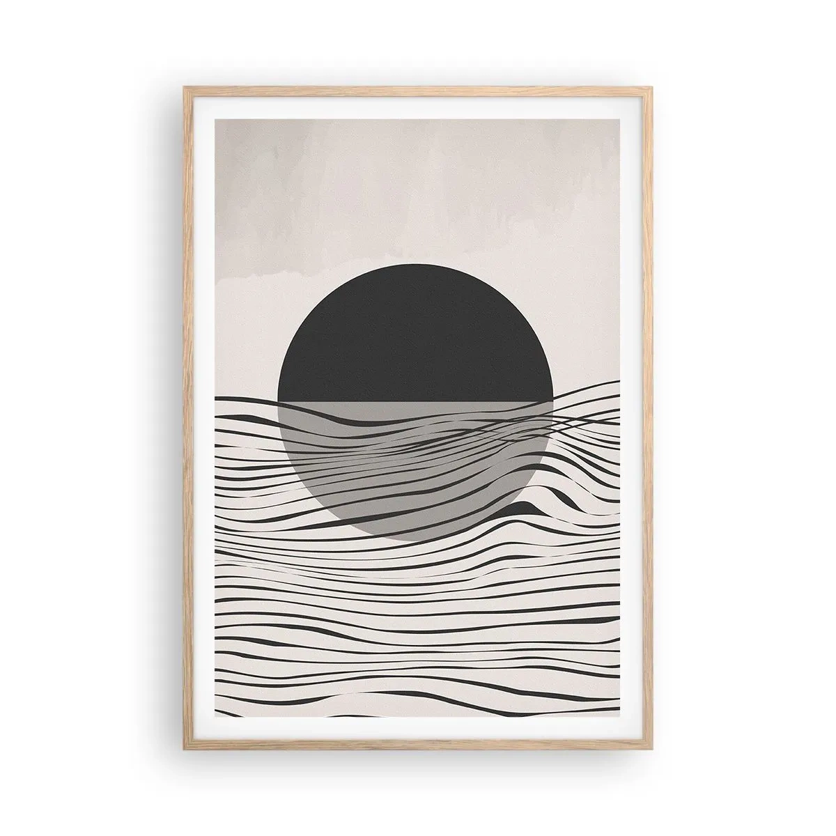 Poster în ramă de stejar deschis - Semicompunere - 70x100 cm