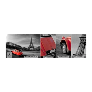Mostră tapet Premium Canvas - Mai pariziană decât Parisul însuși - Oraș, turnul Eiffel, Paris - 100x30 cm