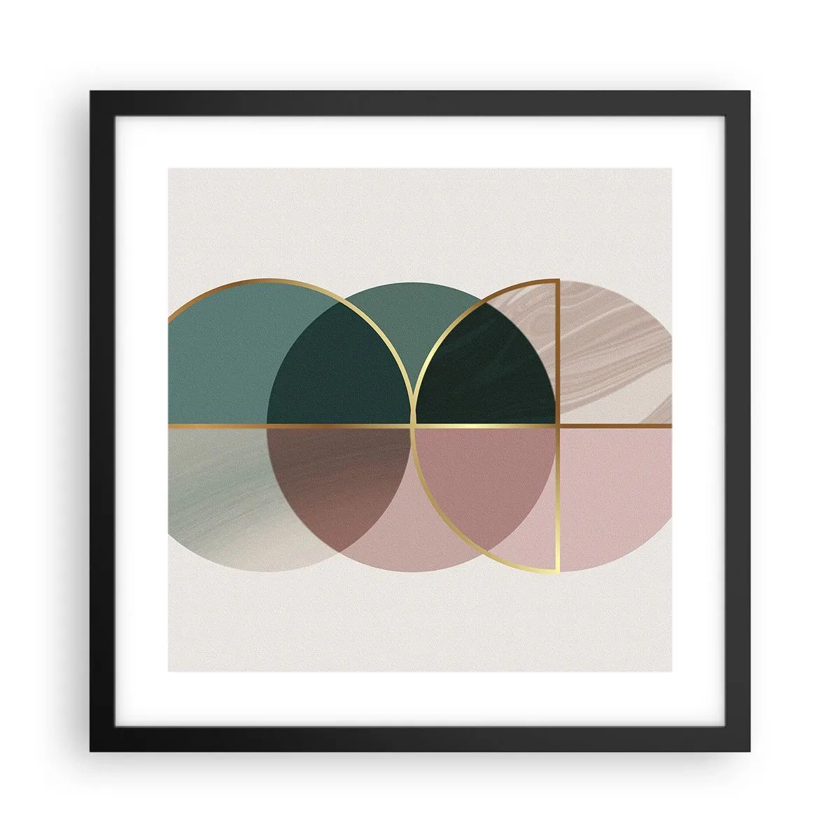 Poster în ramă neagră - Roată cu roată… - 40x40 cm