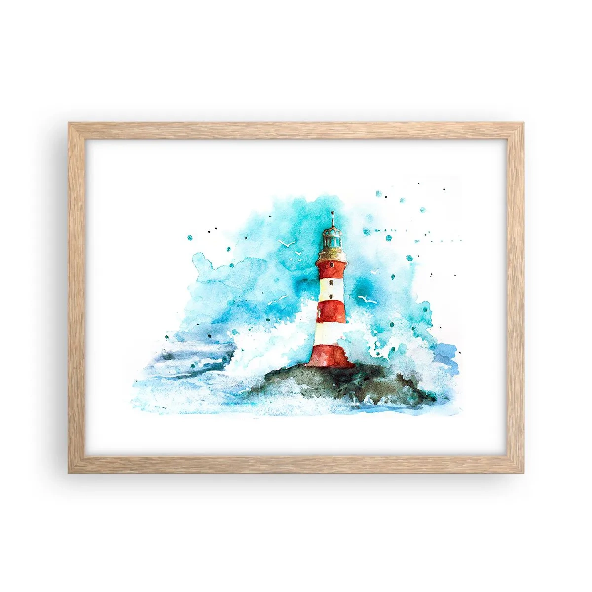 Poster în ramă de stejar deschis - Unitatea forțelor naturii - 40x30 cm