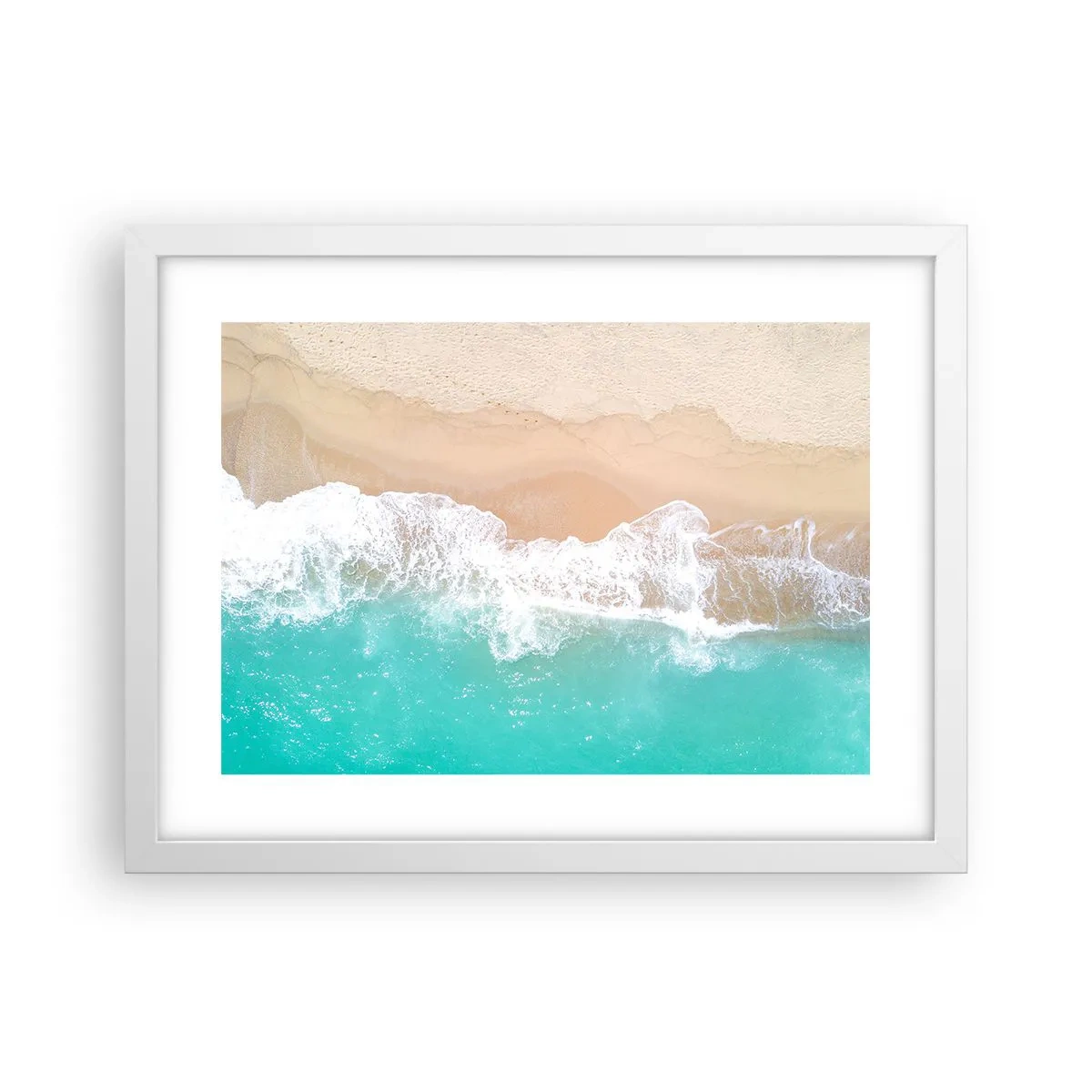 Poster în ramă albă - Atingere mângâietoare - 40x30 cm