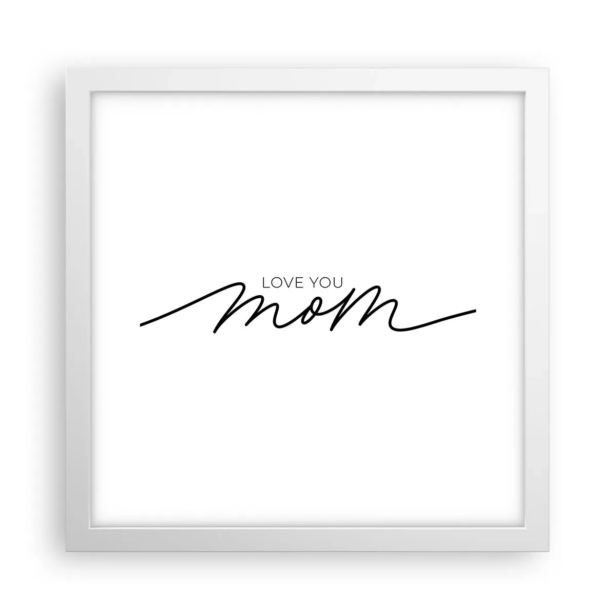 Poster în ramă albă - Mare emoție - 30x30 cm