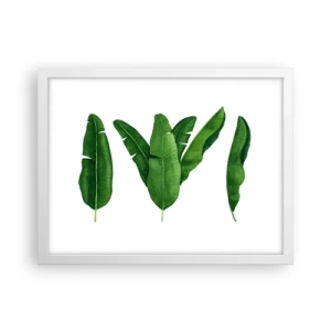 Poster în ramă albă - Simetrie verde - 40x30 cm