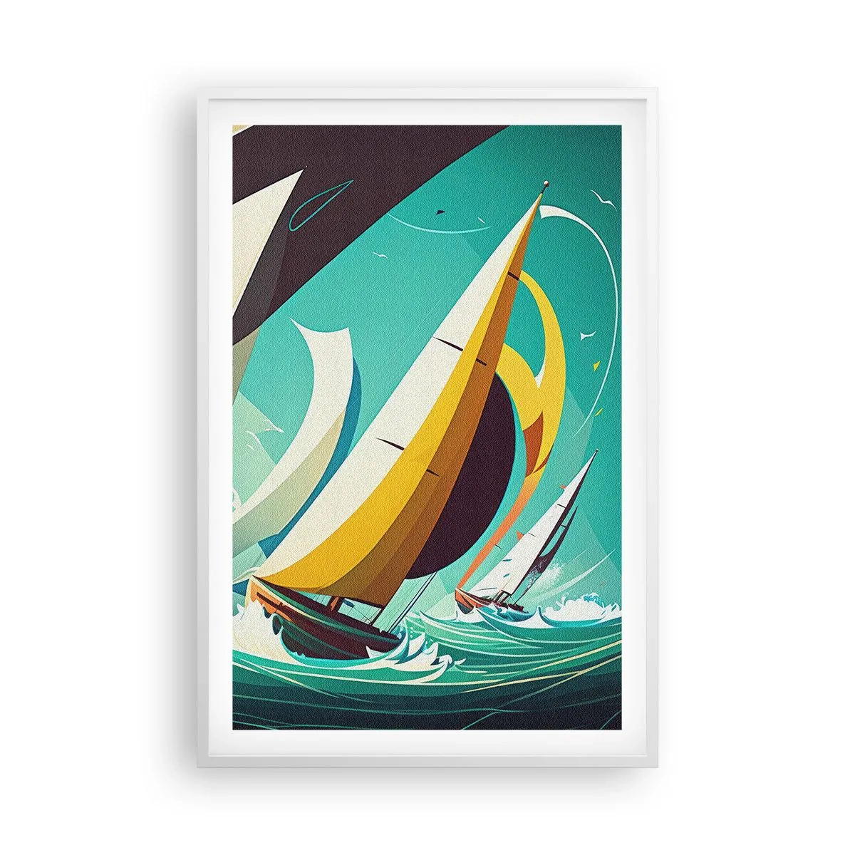 Poster în ramă albă - Voinici și învingători - 61x91 cm