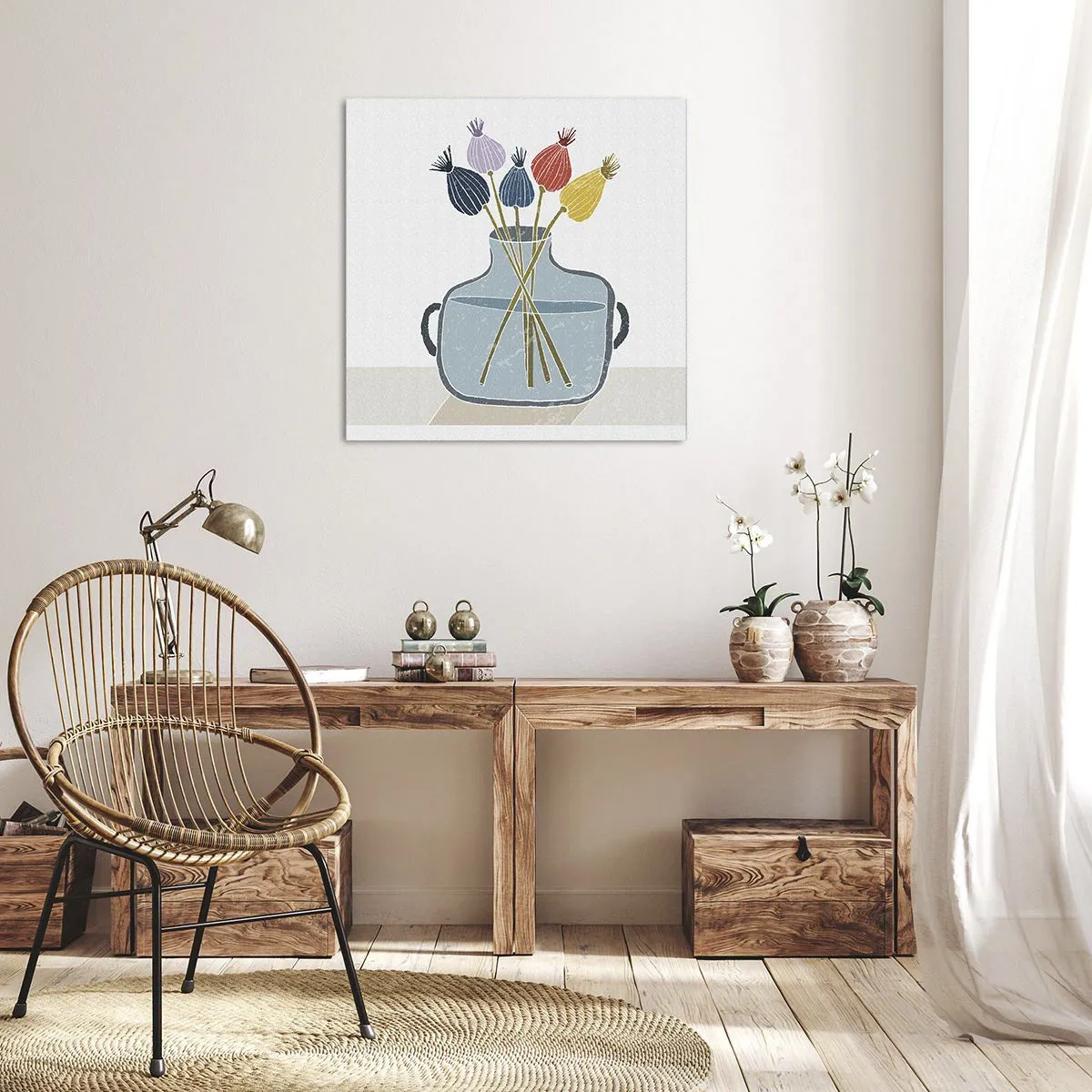 Tablou pe pânză - Paparune sau maci? - 60x60 cm