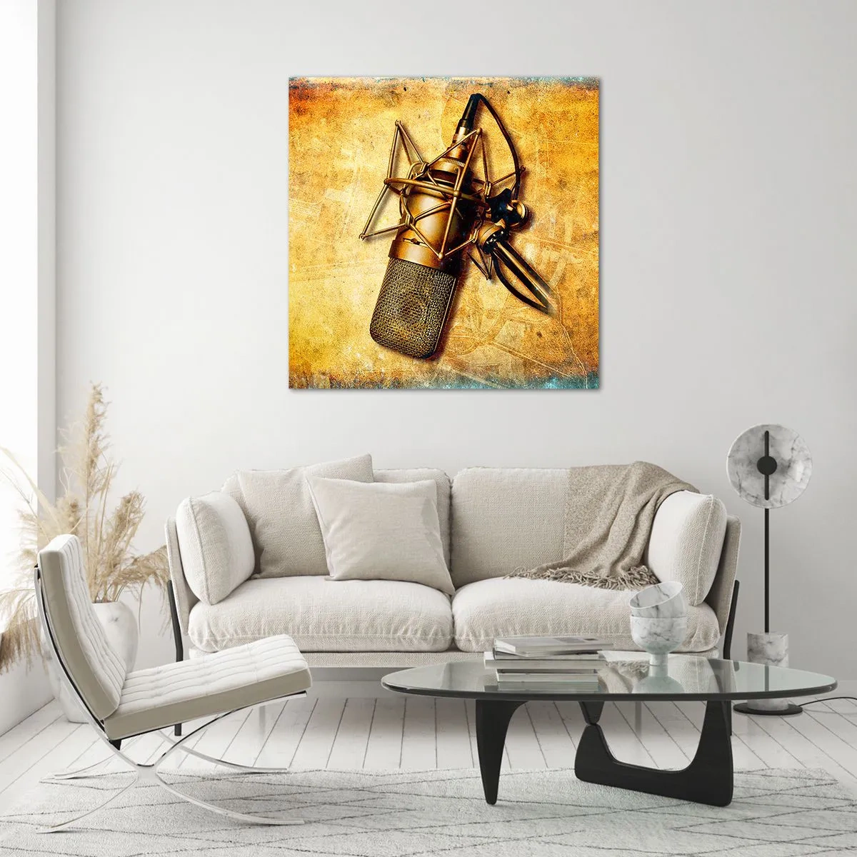 Tablou pe sticlă - Anii de aur ai radioului - 30x30 cm