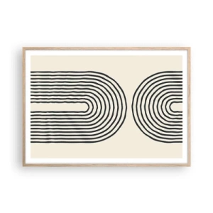 Poster în ramă de stejar deschis - În curând... - 100x70 cm