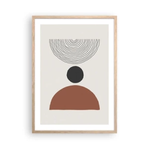 Poster în ramă de stejar deschis - În centrul atenției - 50x70 cm