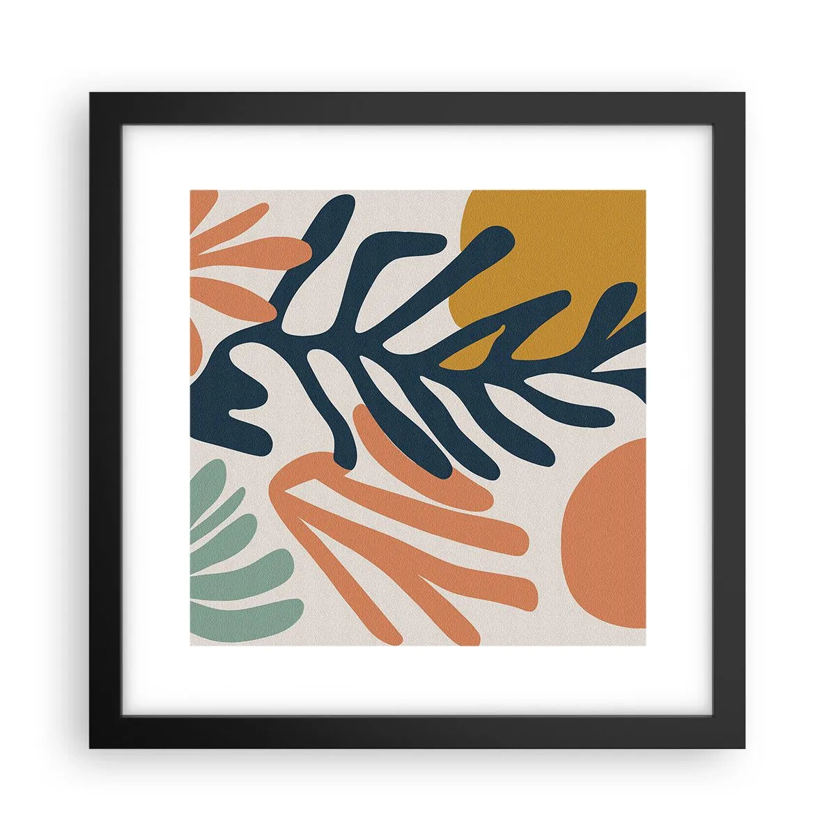 Poster în ramă neagră - Mări de corali - 30x30 cm