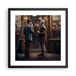 Poster în ramă neagră - Cel mai bun moment al zilei - 40x40 cm