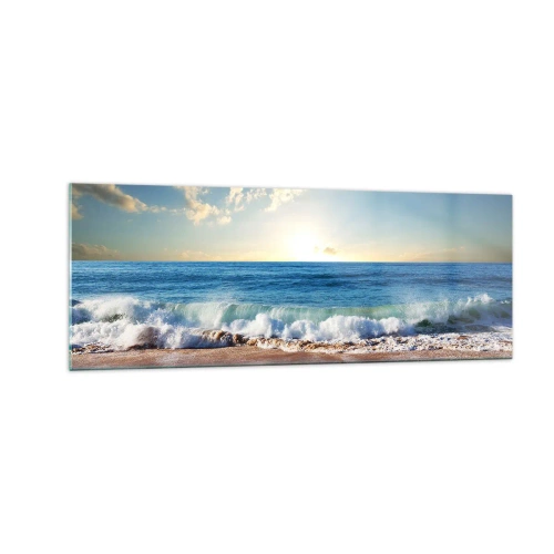Tablou pe sticlă - Mișcare și liniște în același timp - 140x50 cm