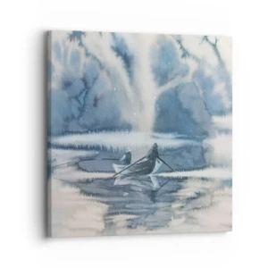 Tablou pe pânză - Pescarii în paradisul lor - 30x30 cm