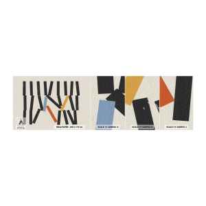 Mostră tapet autocolant Deluxe Sticker - Domino - compoziție - Minimalism, Hipster, Contemporan - 100x30 cm