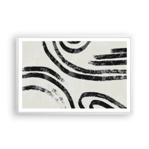 Poster în ramă albă - Pe jumătate oprit - 91x61 cm