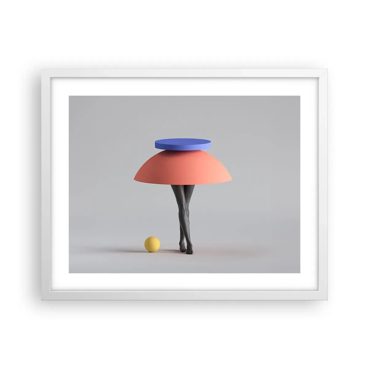 Poster în ramă albă - Compoziție suprarealistă - 50x40 cm