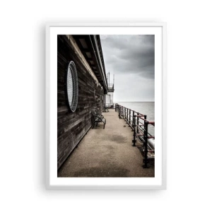 Poster în ramă albă - Timpul s-a oprit - 50x70 cm