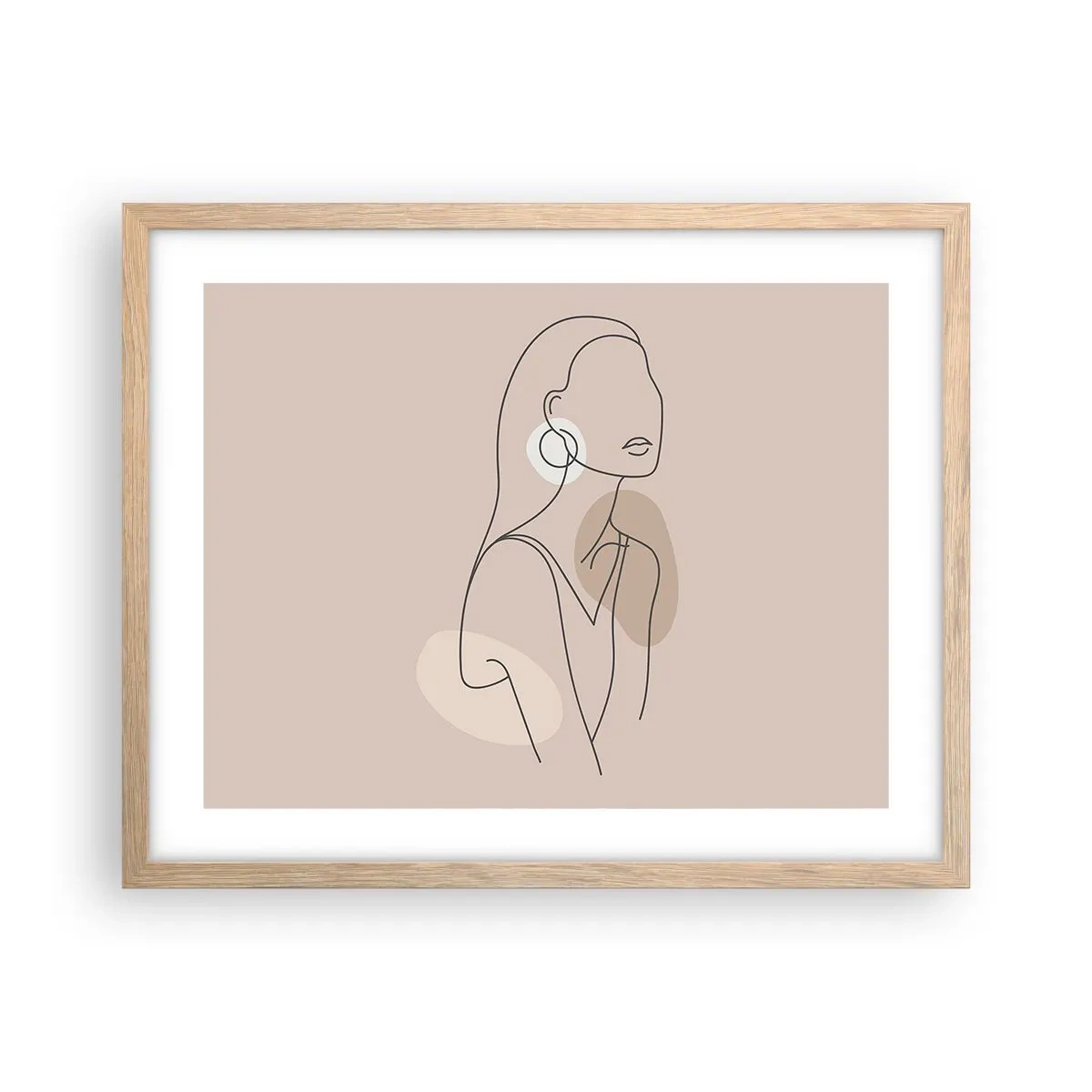 Poster în ramă de stejar deschis - Icoana fecioarei - 50x40 cm