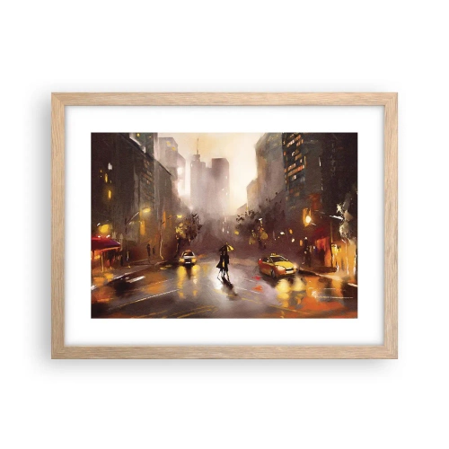 Poster în ramă de stejar deschis - În luminile New York-ului - 40x30 cm