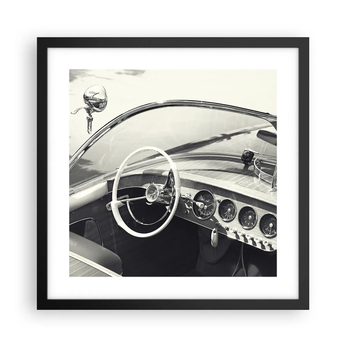 Poster în ramă neagră - E timpul pentru cei bogați - 40x40 cm