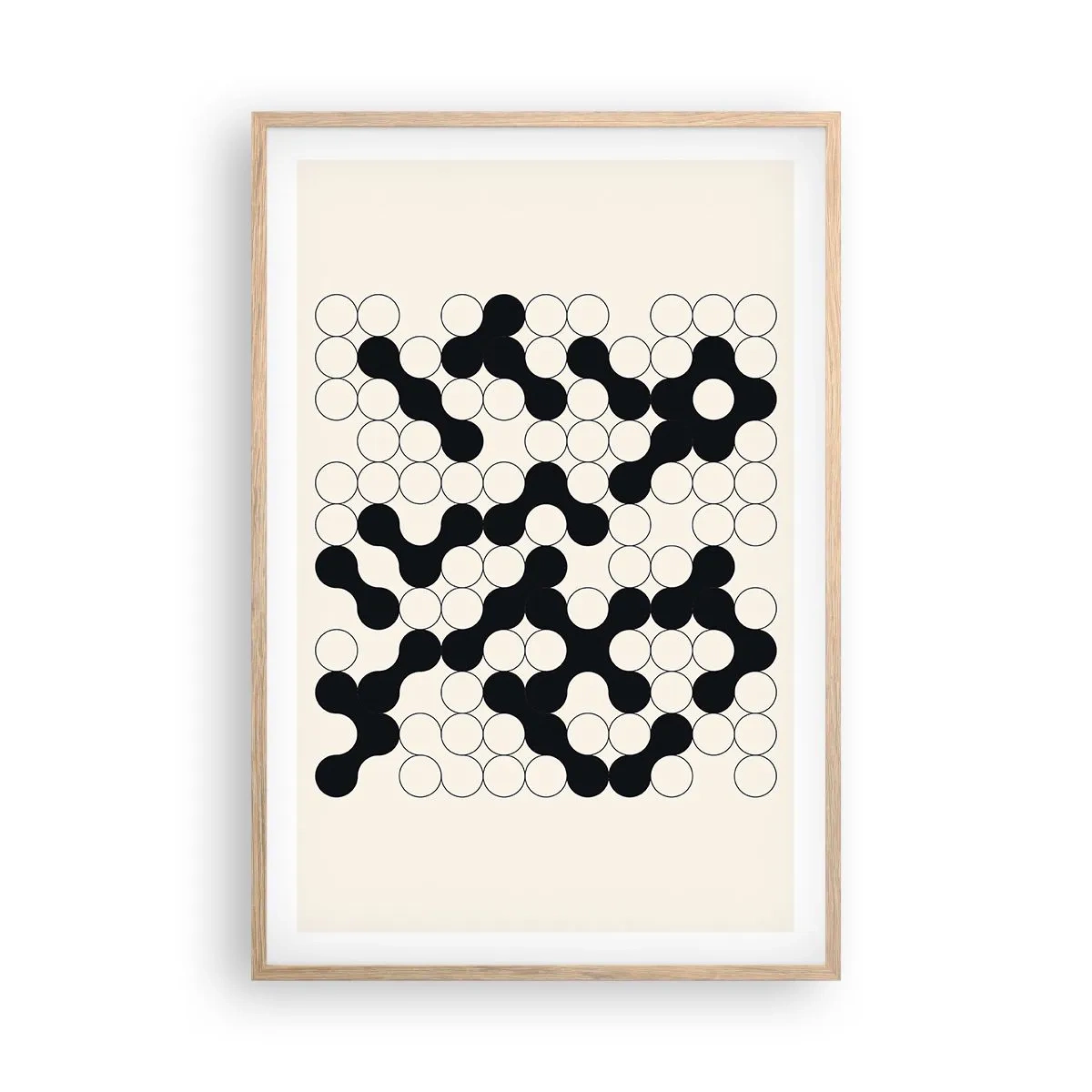 Poster în ramă de stejar deschis - Joc chinezesc - o variație - 61x91 cm