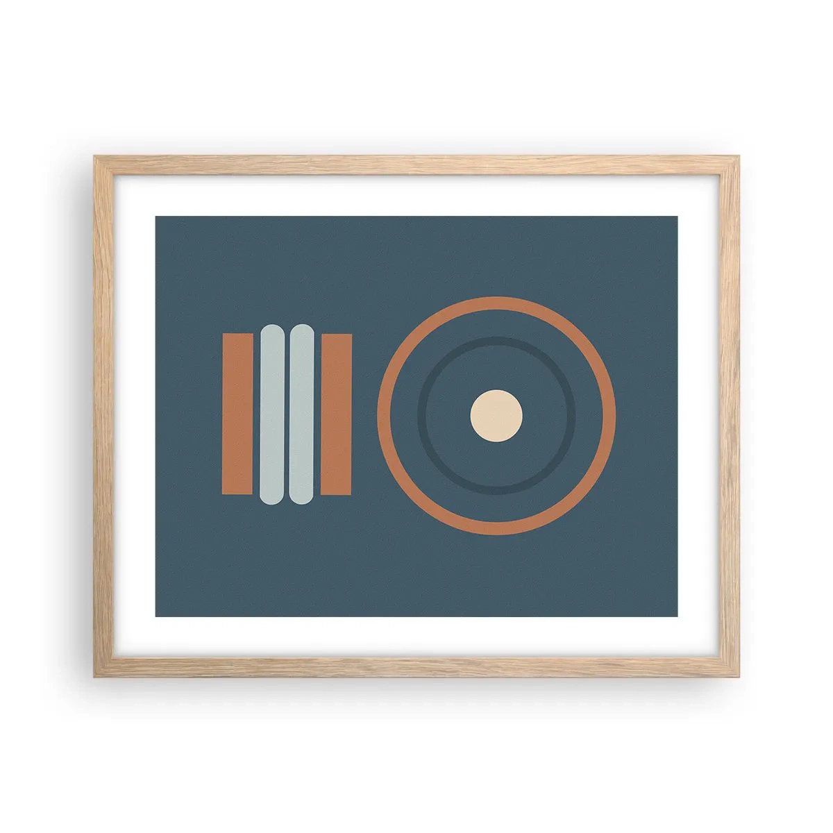 Poster în ramă de stejar deschis - Esența problemei - 50x40 cm