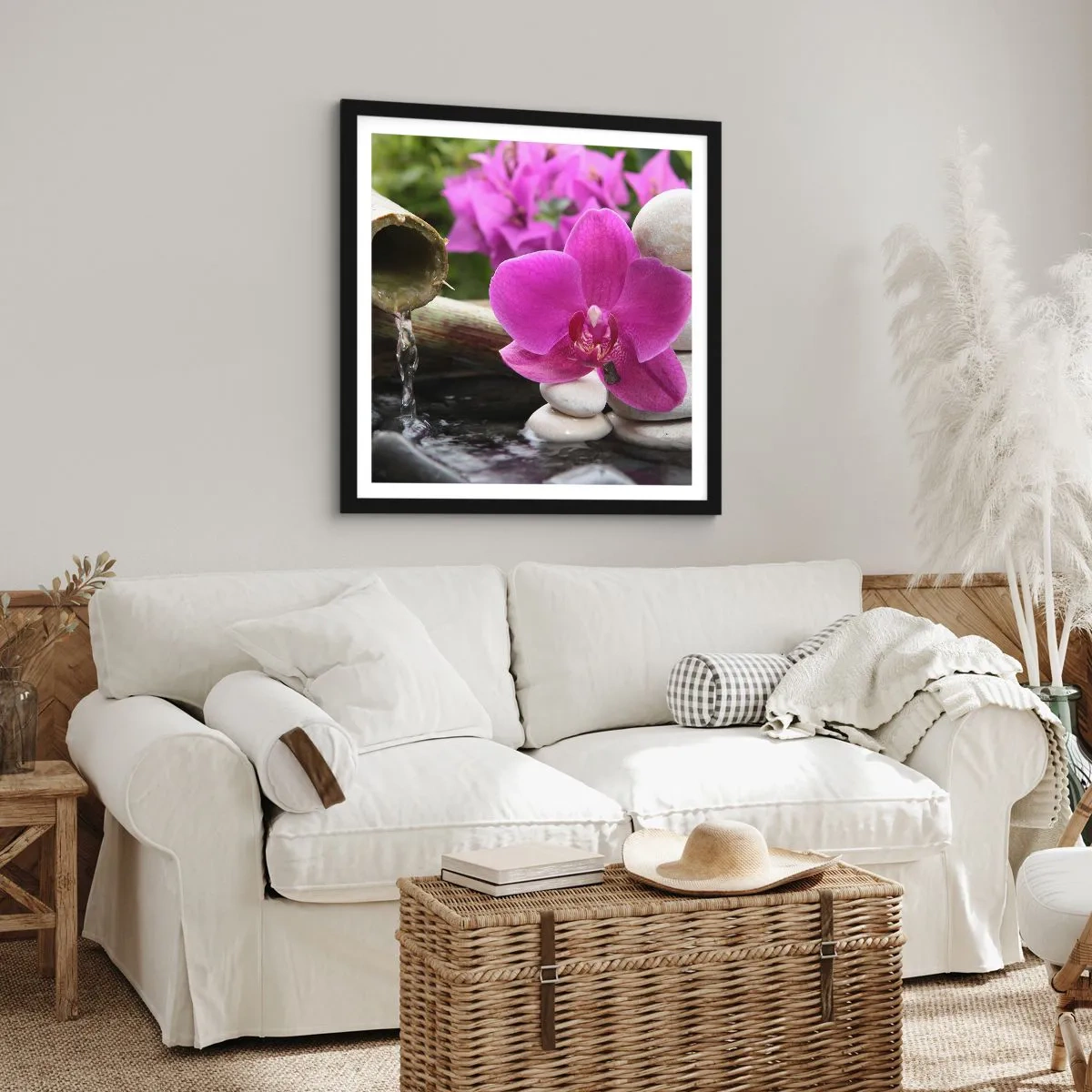 Poster în ramă neagră - Te odihnești deja - 60x60 cm