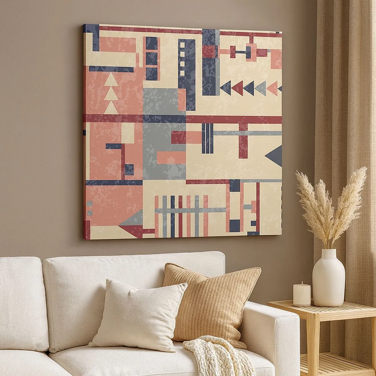 Tablou pe pânză - Combinație de verticale și orizontale - 30x30 cm