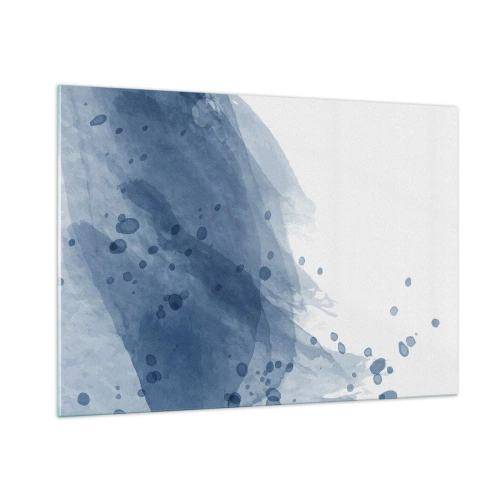 Tablou pe sticlă - Tul albastru - 100x70 cm