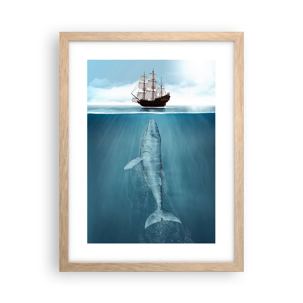 Poster în ramă de stejar deschis - Este mai bine să nu știi - 30x40 cm