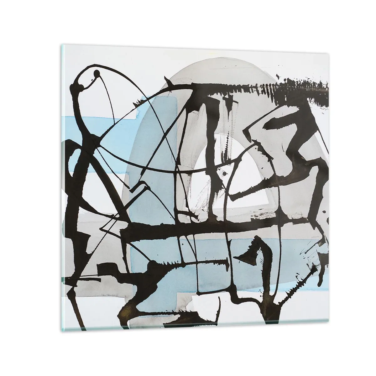 Tablou pe sticlă - Cu toate acestea, albastru - 60x60 cm