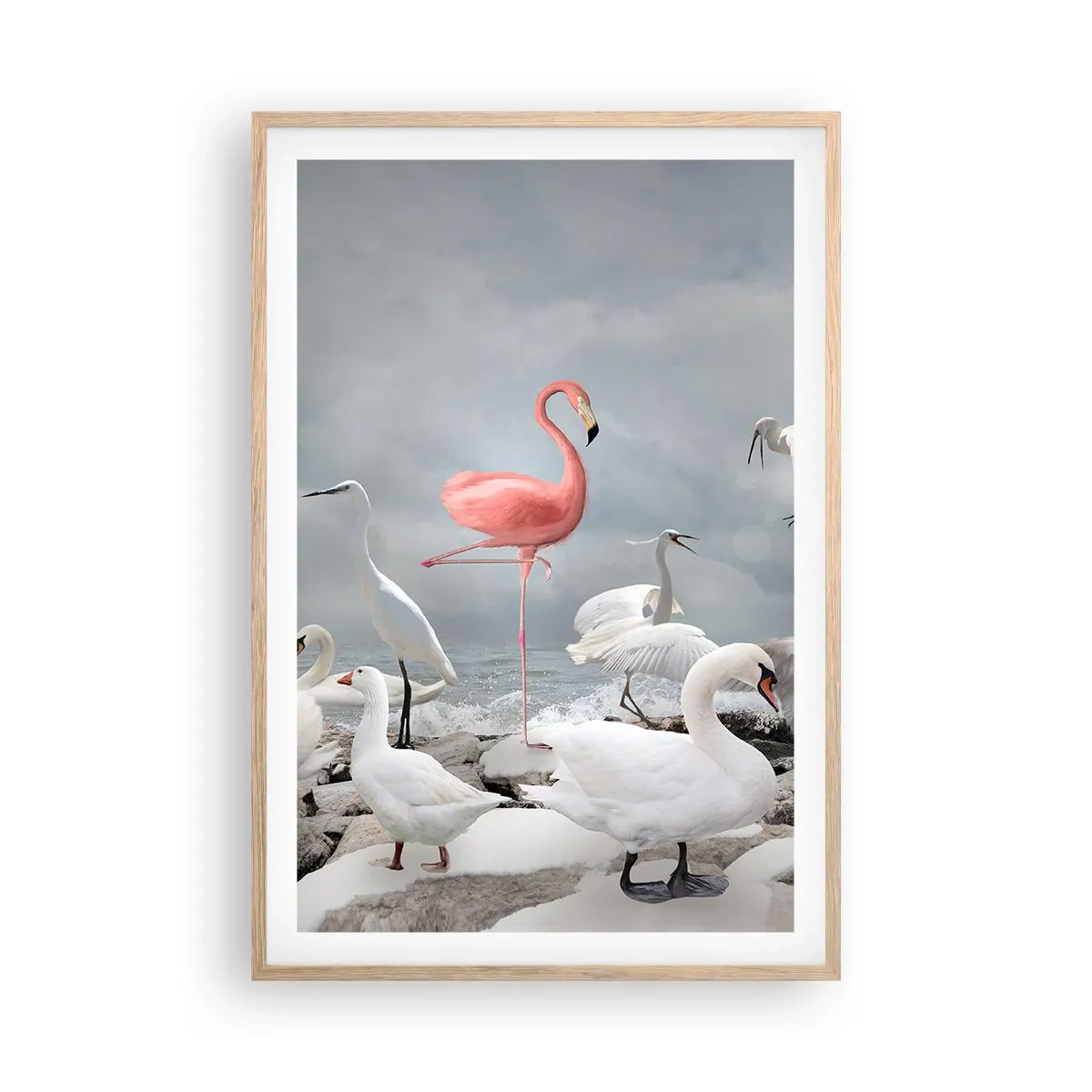 Poster în ramă de stejar deschis - De unde am venit? - 61x91 cm