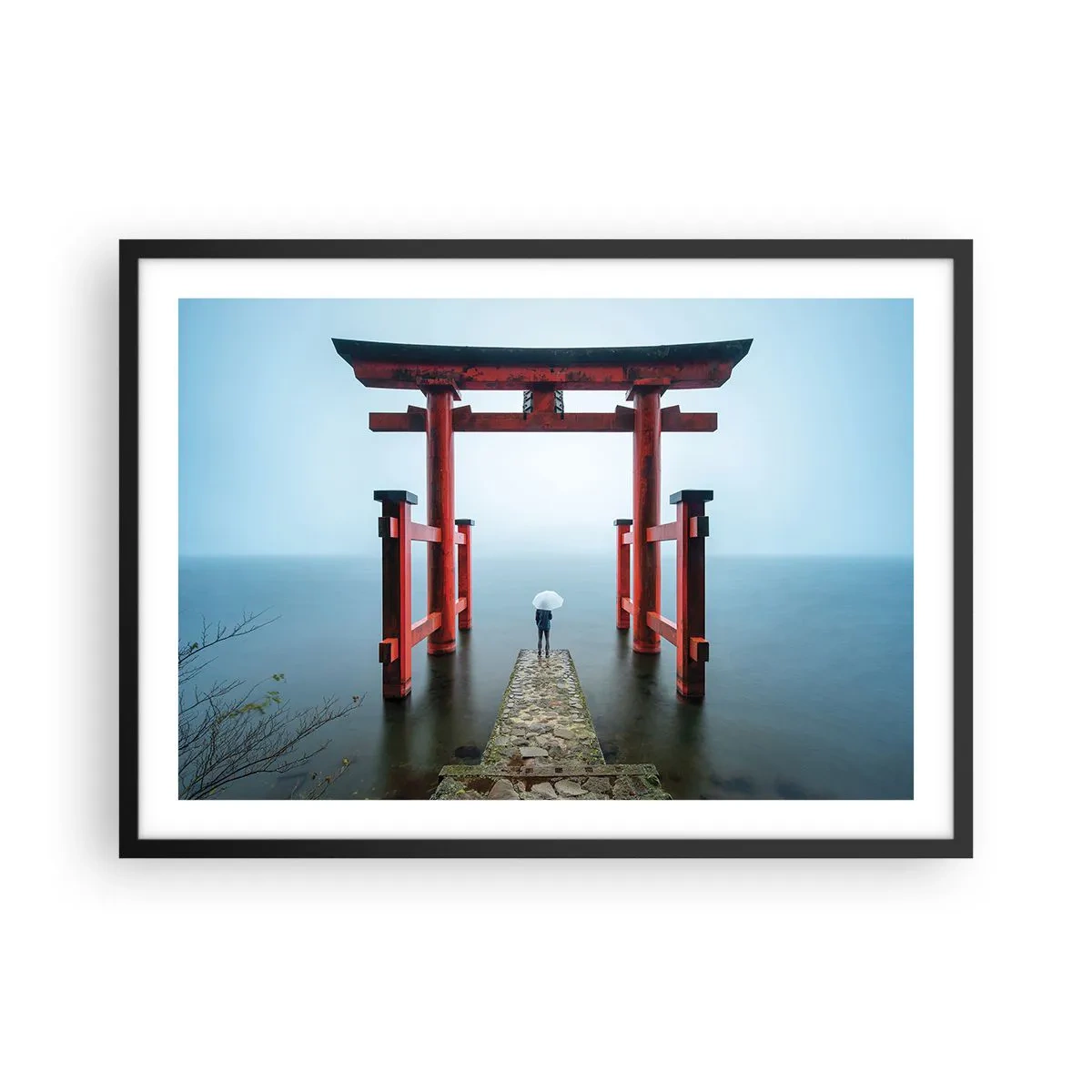 Poster în ramă neagră - Reverie japoneză - 70x50 cm